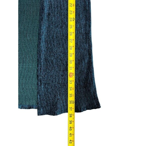 Earthbound Trading Teal Sleeveless Velour Long Open Front Vest Medium NWT - Picture 8 of 8